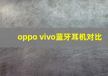 oppo vivo蓝牙耳机对比